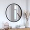 Flash Furniture 30in Round Black Metal Framed Accent Wall Mirror HMHD-22M116YA-BLK-GG - alternate 1